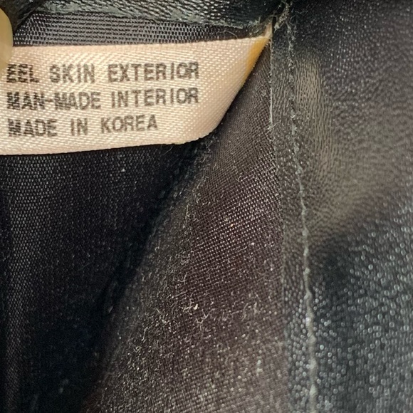 Vintage Lee Sands Eel Skin Wallet Clutch Crossbody - Picture 10 of 15